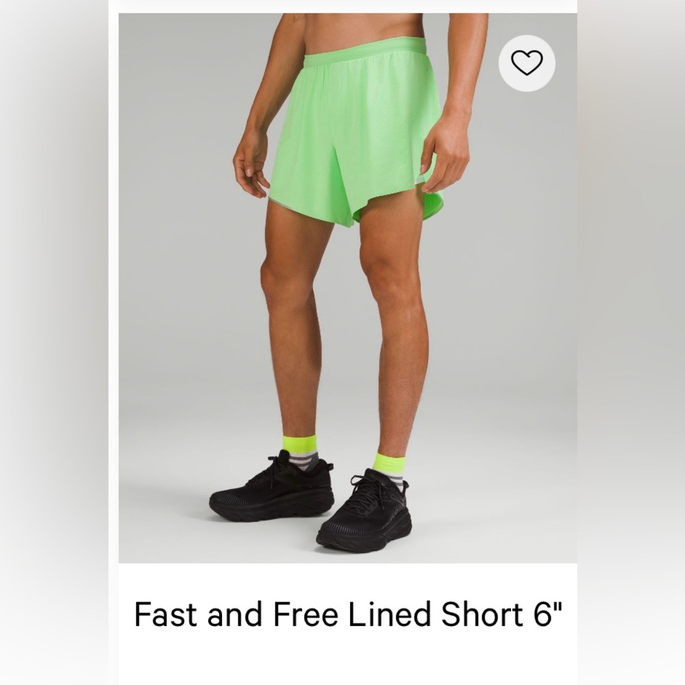 lululemon Men’s Fast and Free Lined Shorts 6”